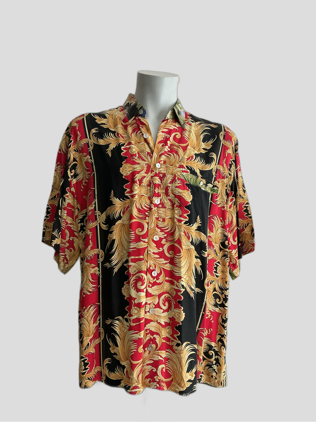 Karl Helmold Vintage 90s Herren Hemd Gr. 36