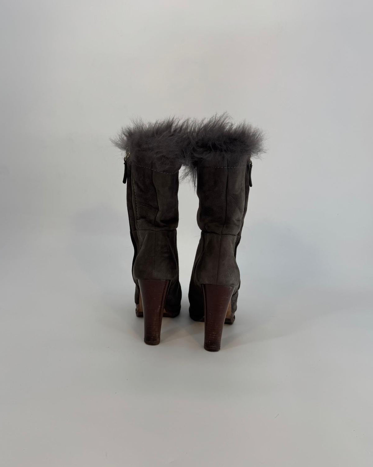 Giorgio Armani Stiefel, Grau, Size 37