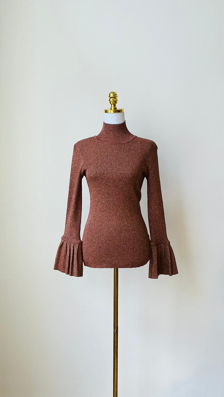 CARVEN Damen Oberteil mit Trompetenärmeln Gr. S