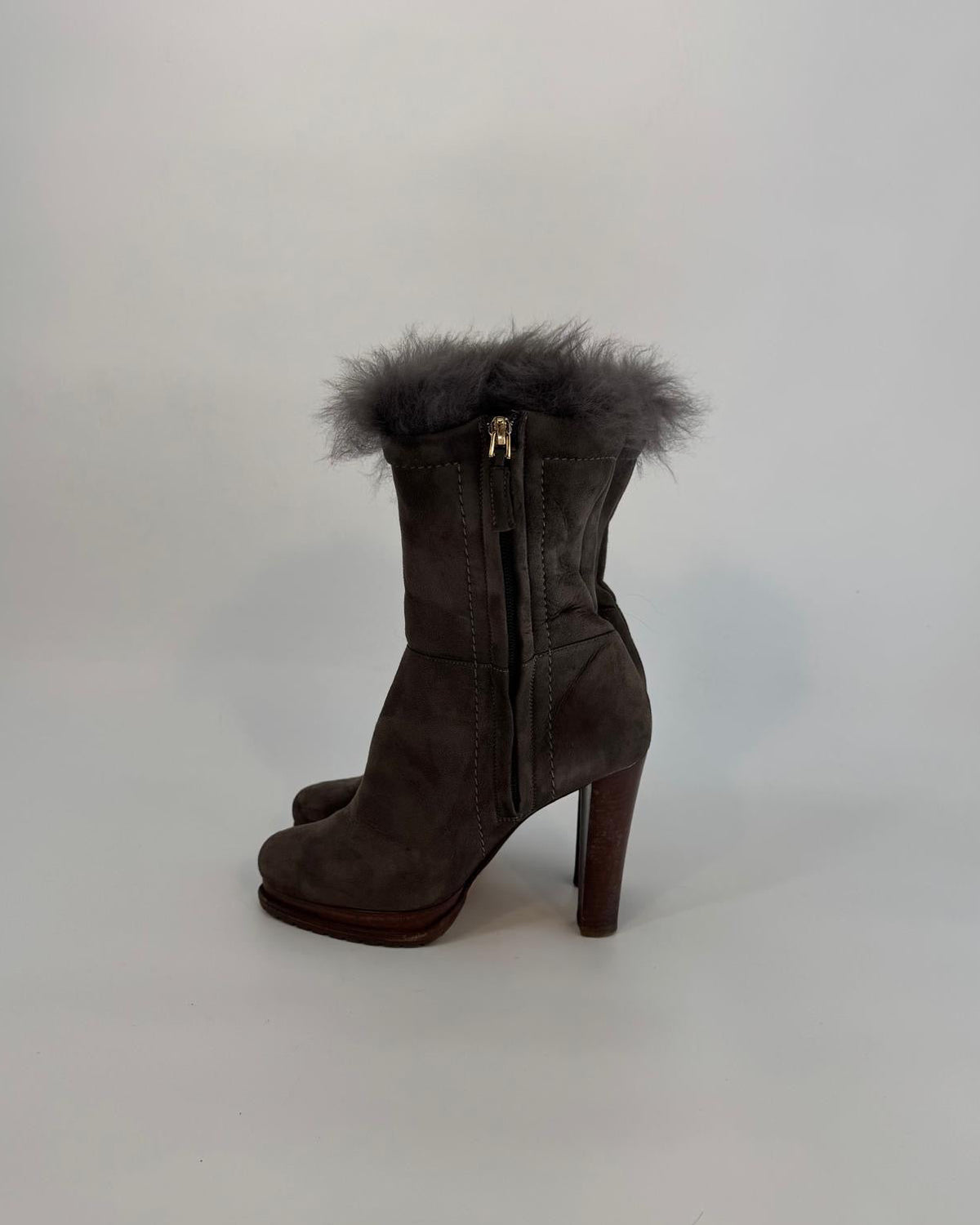 Giorgio Armani Stiefel, Grau, Size 37