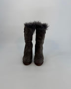 Giorgio Armani Stiefel, Grau, Size 37