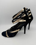 Balmain High Heels, Schwarz Gold, Size 38