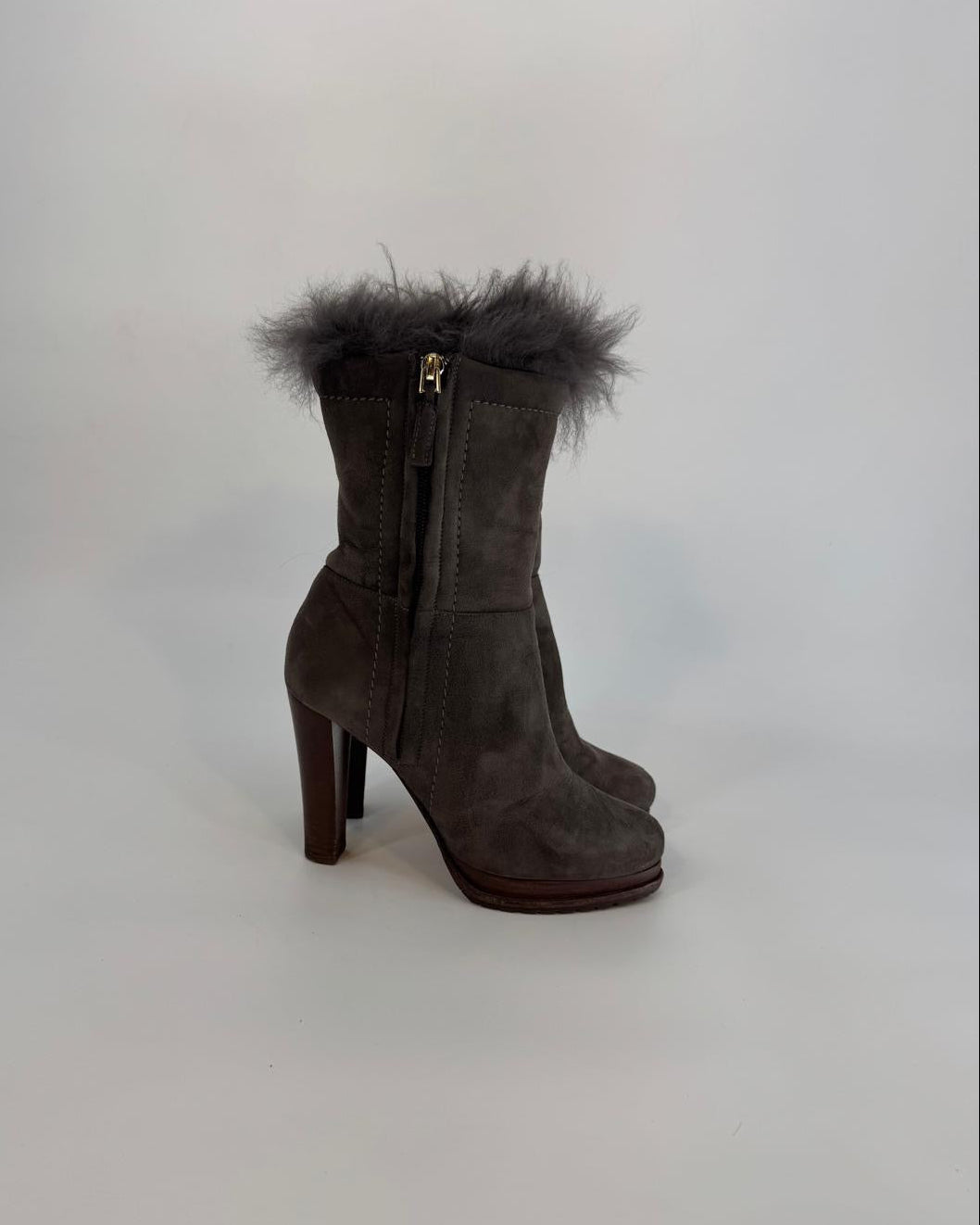 Giorgio Armani Stiefel, Grau, Size 37
