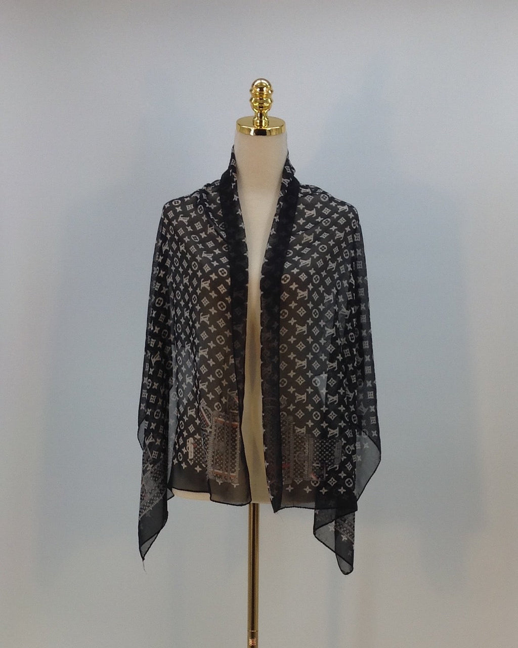 Louis Vuitton Schal, Schwarz