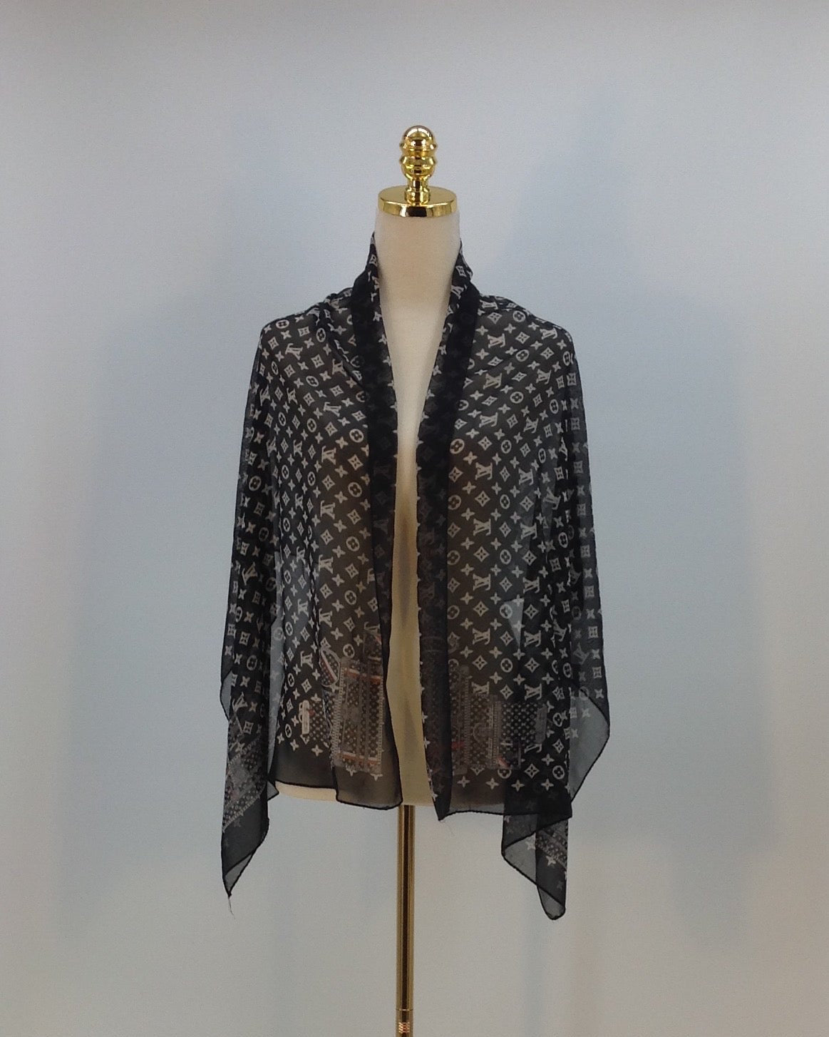 Louis Vuitton Schal, Schwarz
