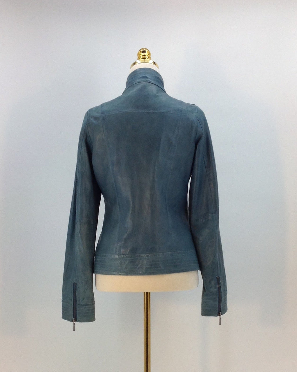 Frieda & Freddies New York Lederjacke, Blau, Size 3XL