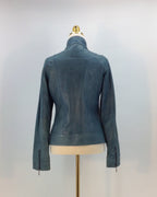 Frieda & Freddies New York Lederjacke, Blau, Size 3XL