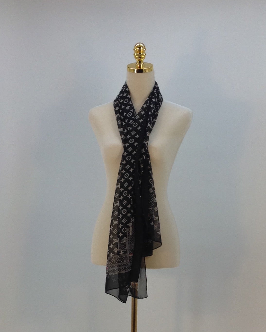 Louis Vuitton Schal, Schwarz