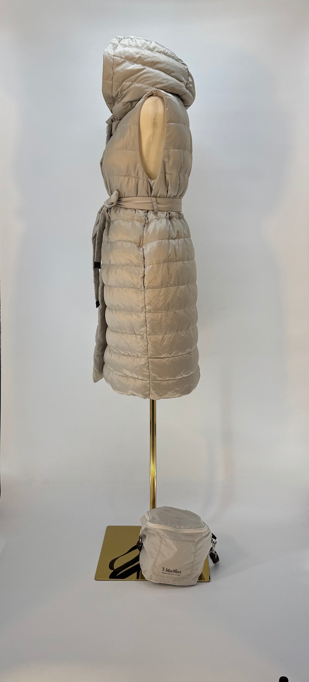 Max Mara Daunenweste, Beige, Size 34-38