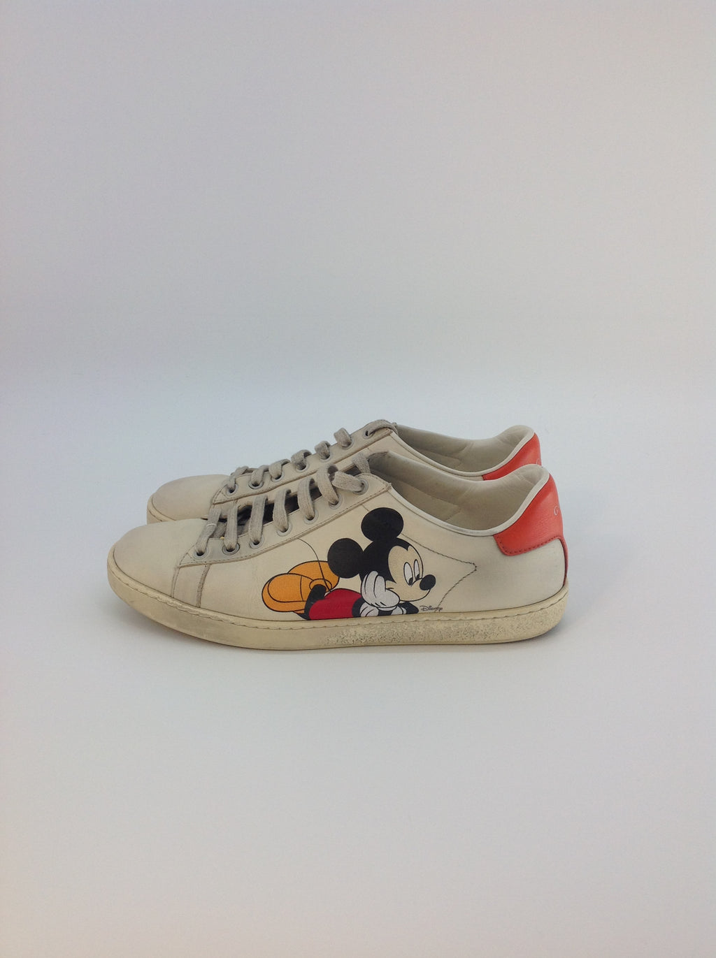 Gucci Ace Leder Turnschuhe Micky Maus Print Gr. 38