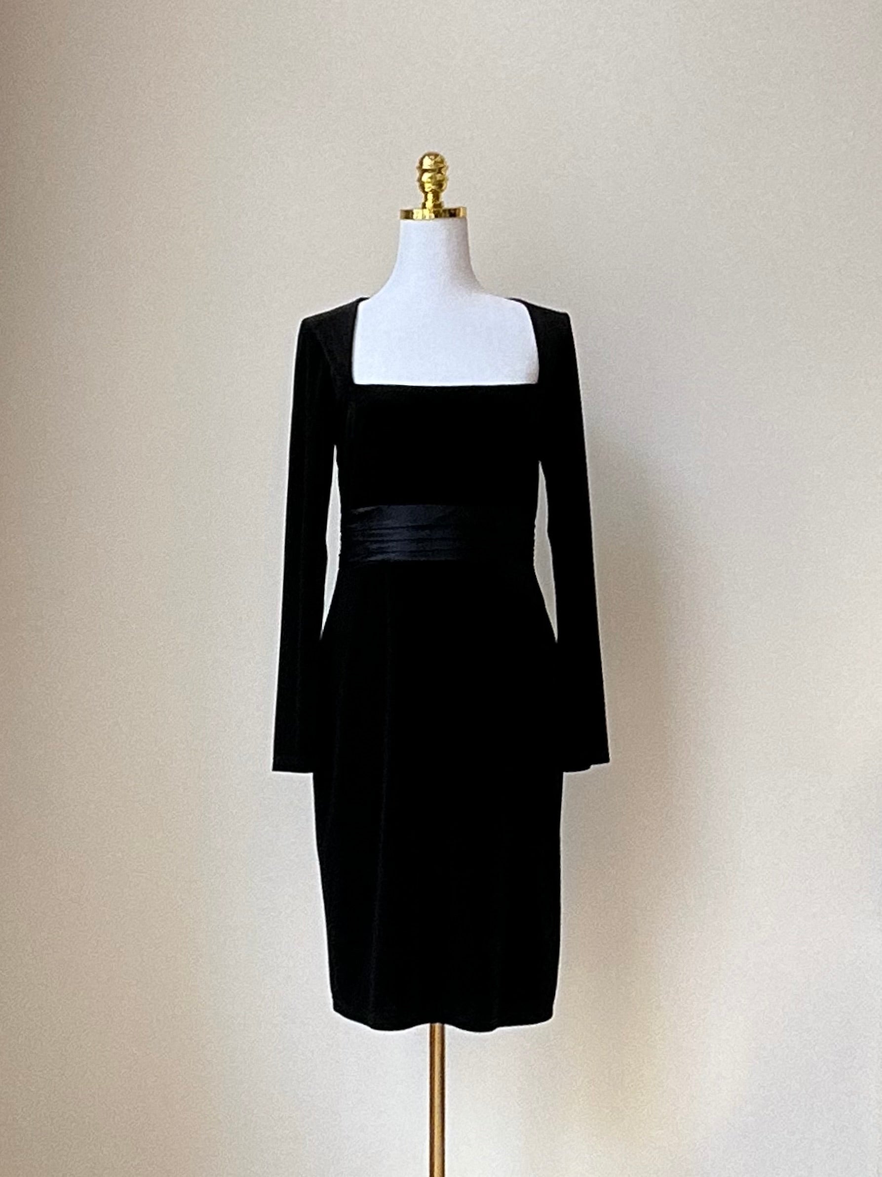 David Meister Damen Kleid Velvet Black Gr. 6 (M)
