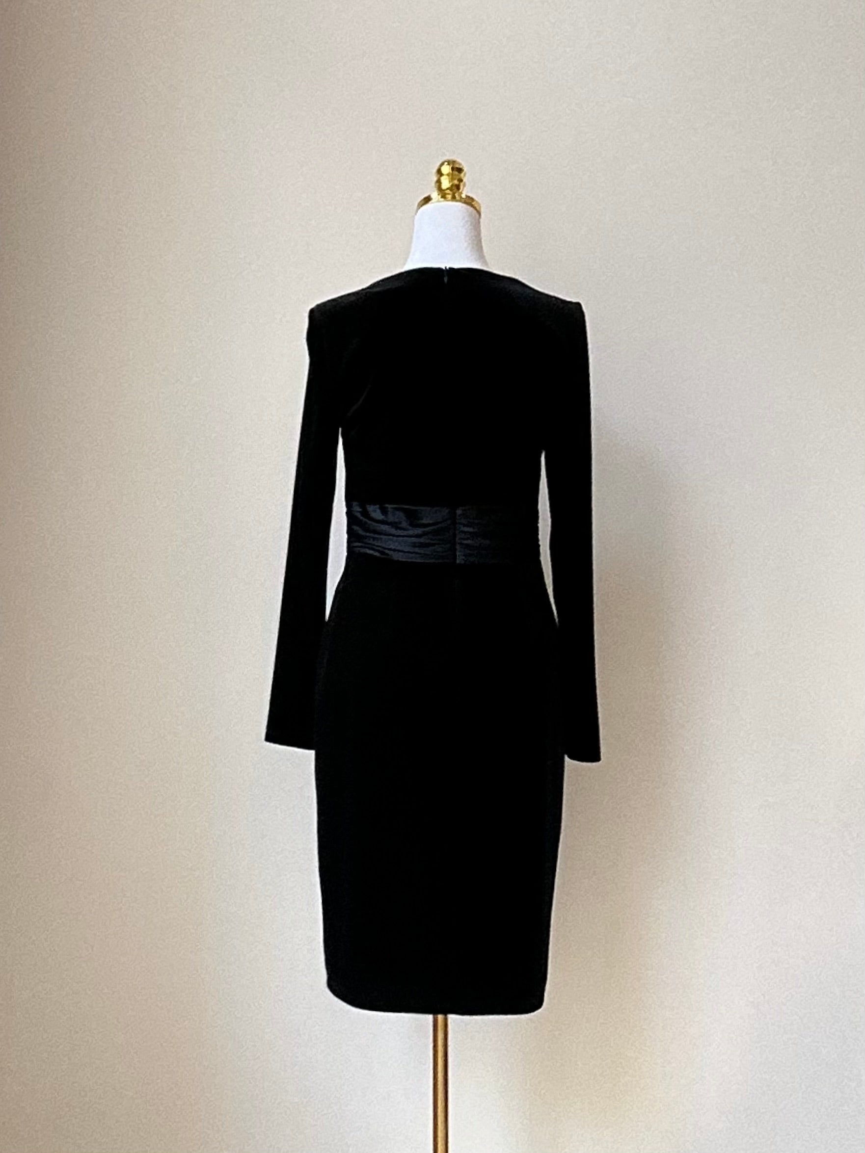 David Meister Damen Kleid Velvet Black Gr. 6 (M)