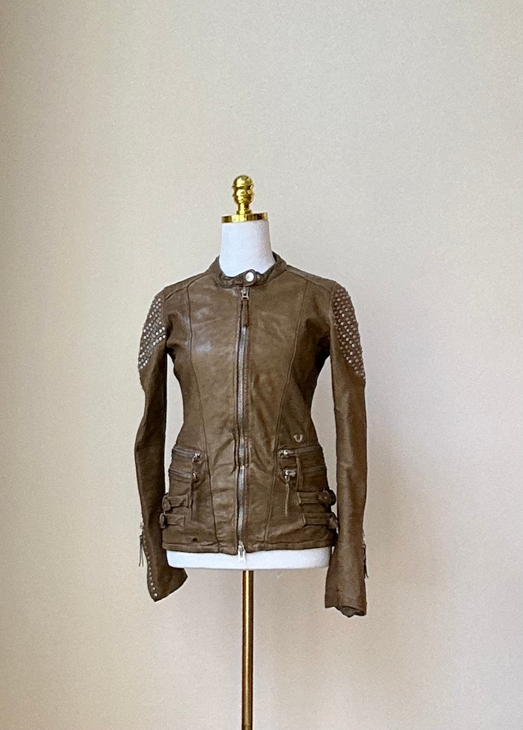 True Religion Damen Lederjacke Gr. S