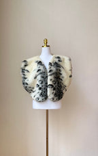 Cropped Damen Echt-Pelzweste Gr. 38