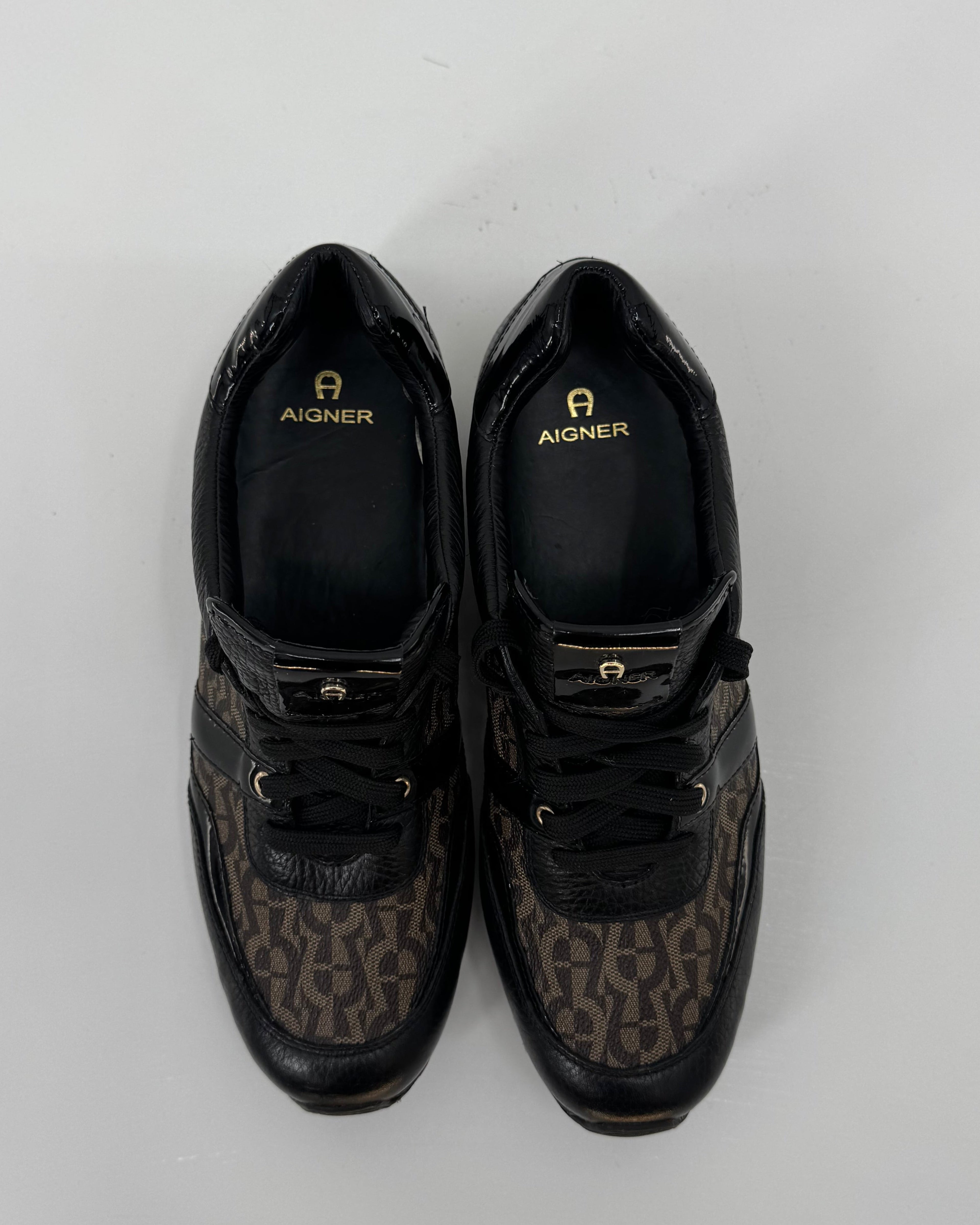 Aigner Schuhe , Schwarz Braun, Size 39