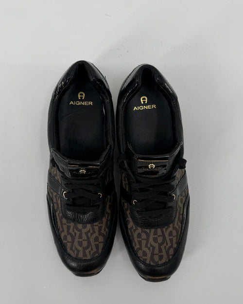 Aigner Schuhe , Schwarz Braun, Size 39