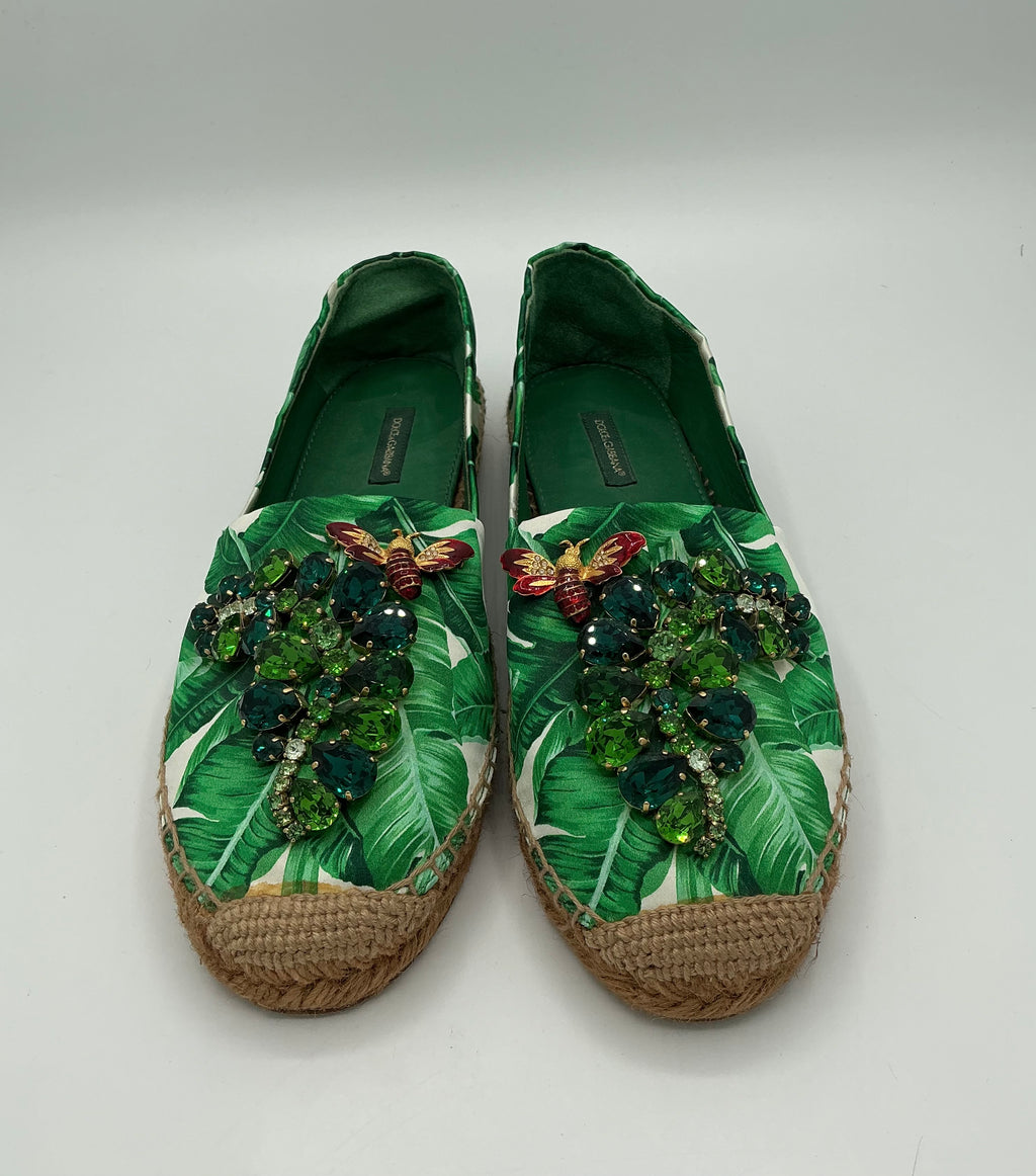 Dolce&Gabbana Damen Leinen-Espadrilles Gr. 39