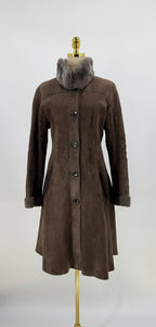 Adamo Damen Lammfell-Mantel Gr. 38