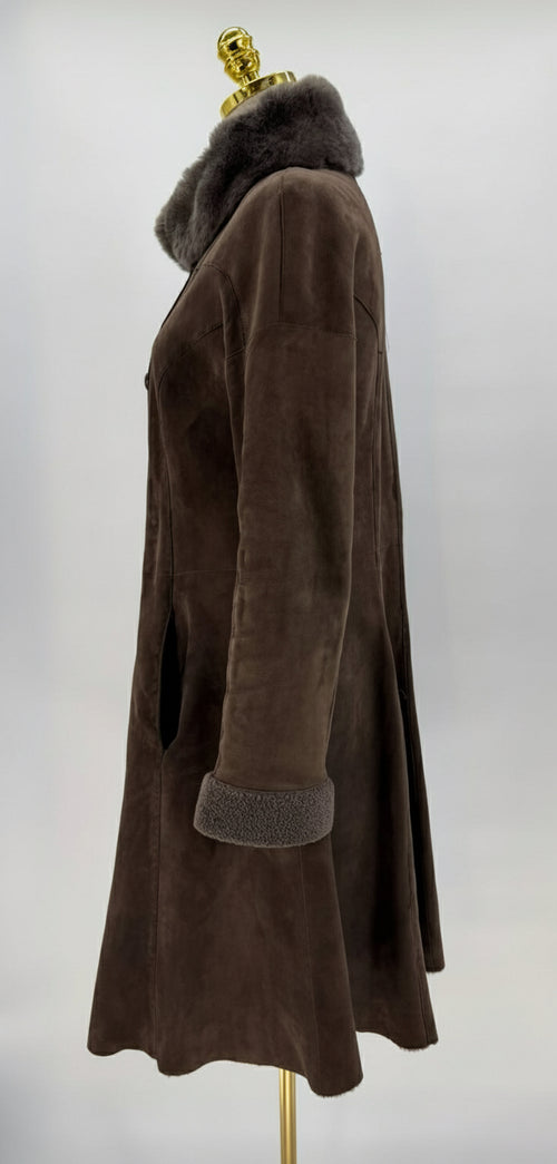 Adamo Damen Lammfell-Mantel Gr. 38