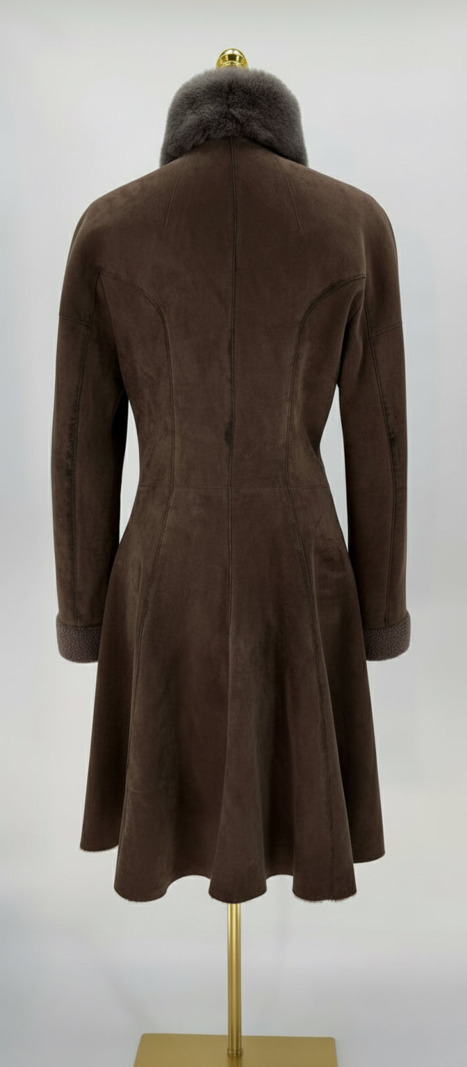 Adamo Damen Lammfell-Mantel Gr. 38