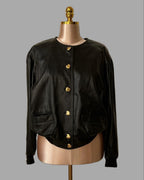 Classic Kemper Lederjacke, Schwarz, Size 38
