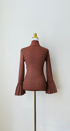 CARVEN Damen Oberteil mit Trompetenärmeln Gr. S