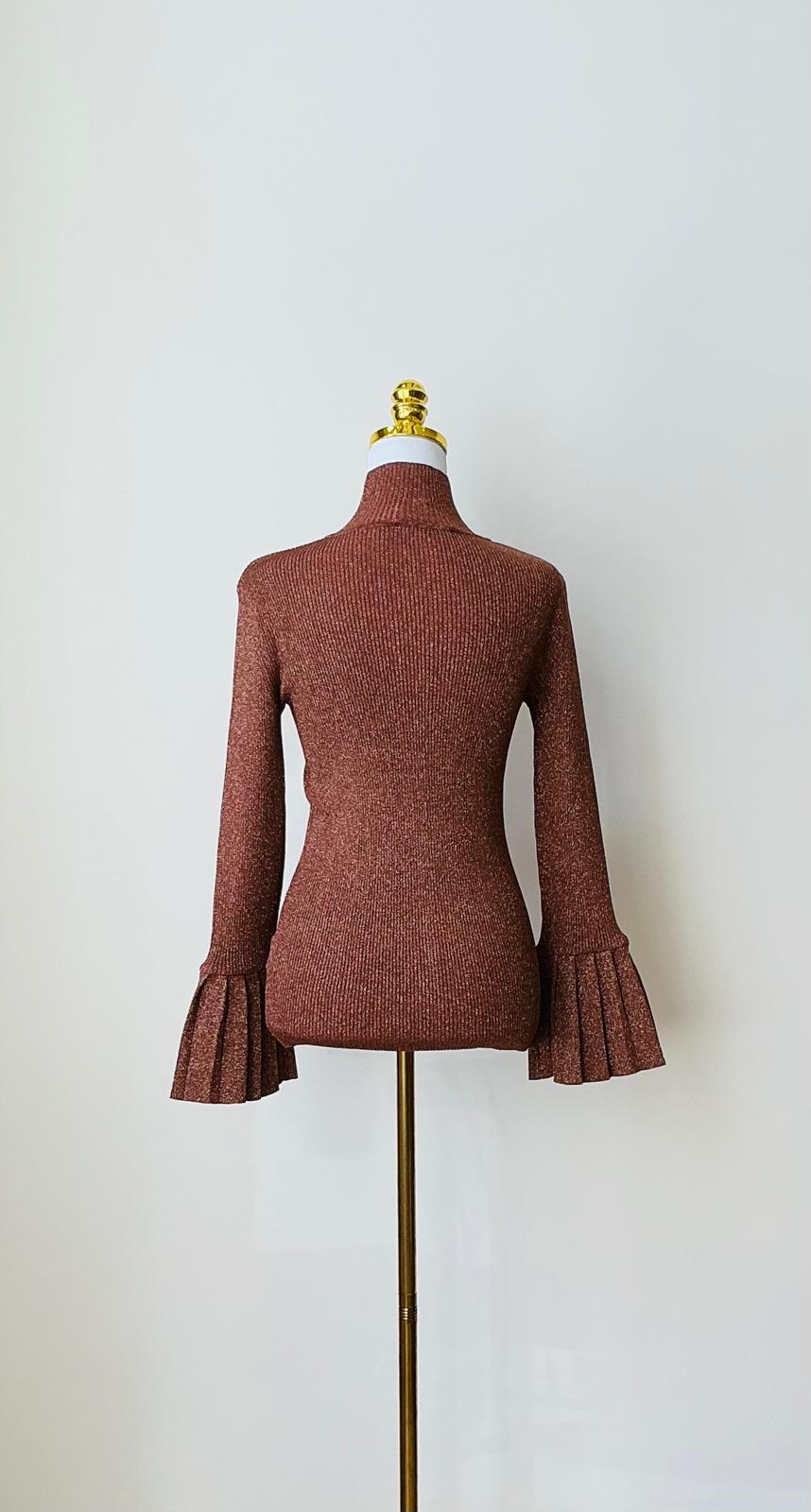 CARVEN Damen Oberteil mit Trompetenärmeln Gr. S