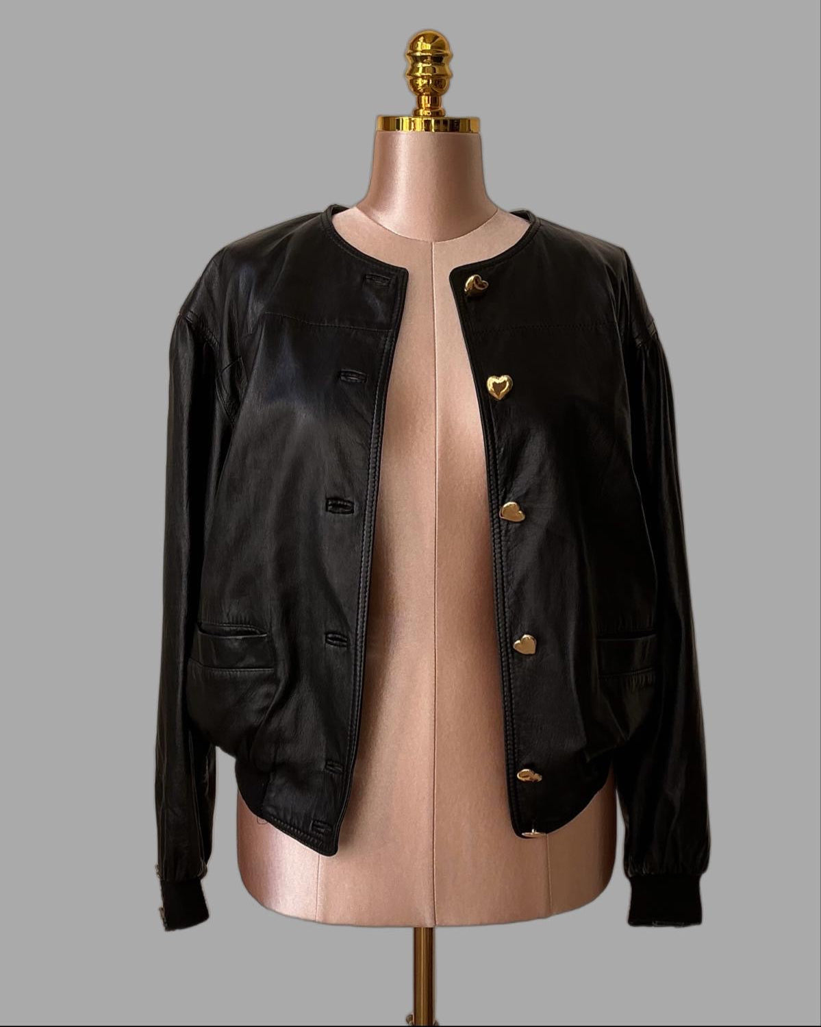 Classic Kemper Lederjacke, Schwarz, Size 38